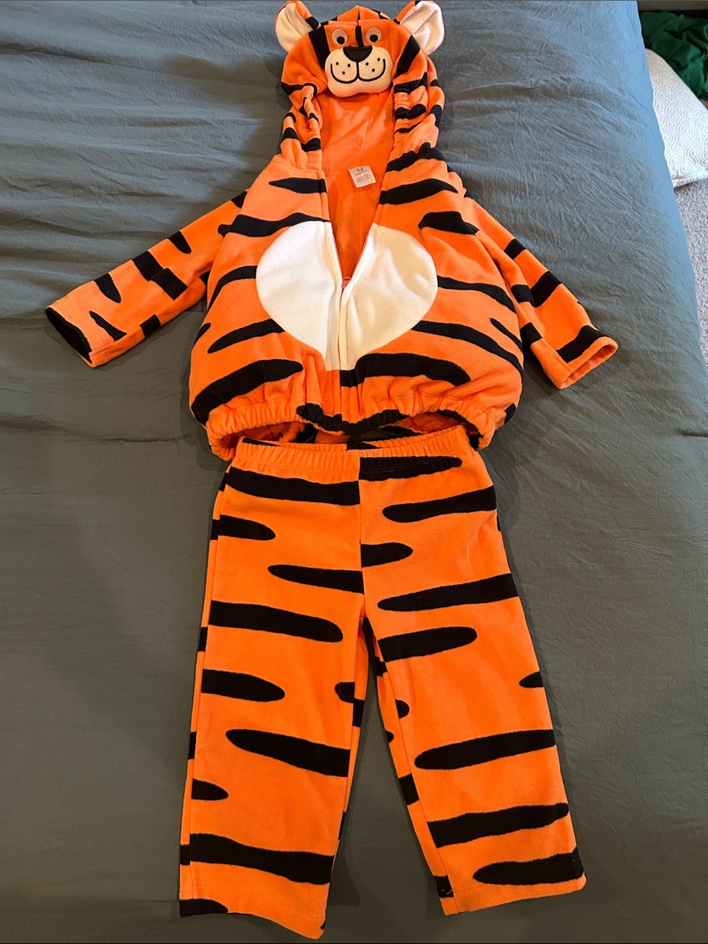 Carter's Orange and Black Tiger Hoodie & Pants Costume